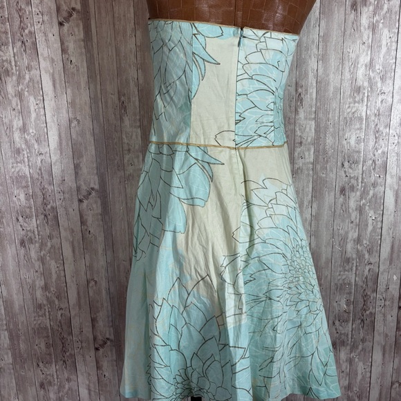 Anthropologie Elevenses Strapless Floral Dress - Picture 4 of 7